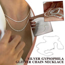 2022 Fashion Gypsophila Flash Chain Necklace Clavicle Women Jewelry Gifts~