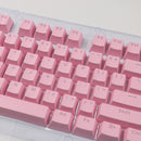 104pcs Universal Mechanical Keyboard Keycaps PC Bakclit Key Cap Set (Pink)