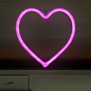 LED Neon Light Heart Sign Night Lamp Xmas Valentine Day Decor Gift (Pink)