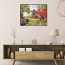 Frameless Storehouse Painting By Numbers Kit DIY Canvas Oil Wall Art Pictures