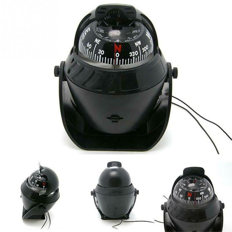 Electronic LED Light Sea Guider Car Compass Camping Hiking Tool Marine Compass