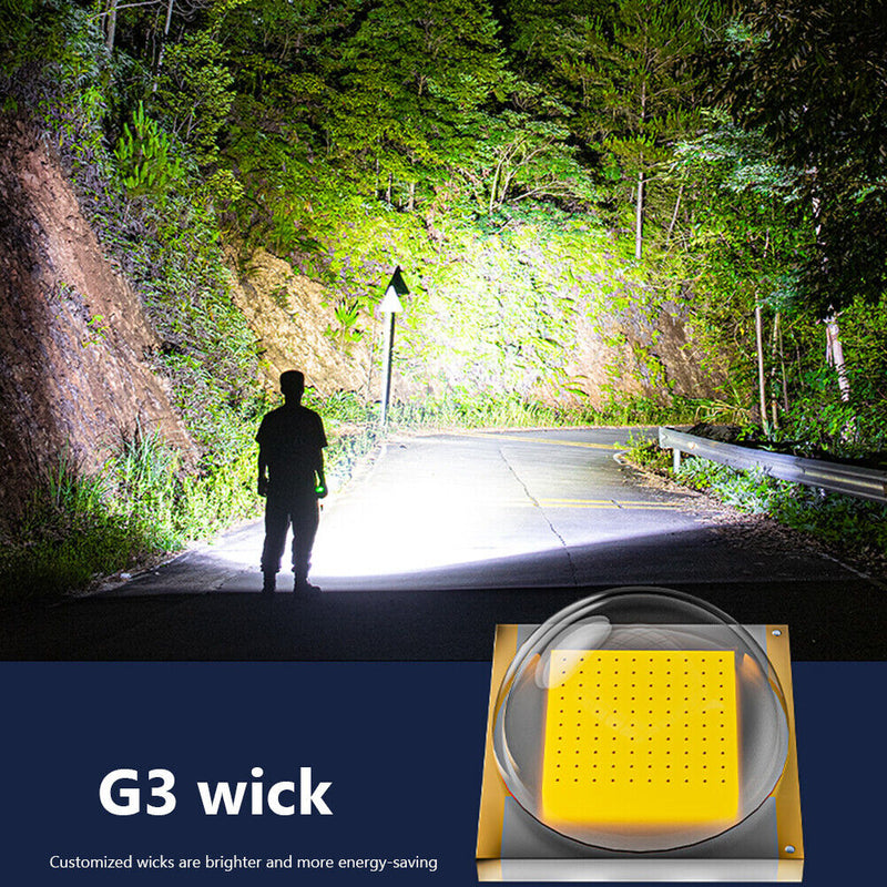 LED Flashlight 280LM Hand Torch Light USB Outdoor Household Camping Searchlig