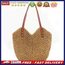 Summer Women Straw Handbag Woven Shoulder Bag Female Beach Vacation Travel Tote