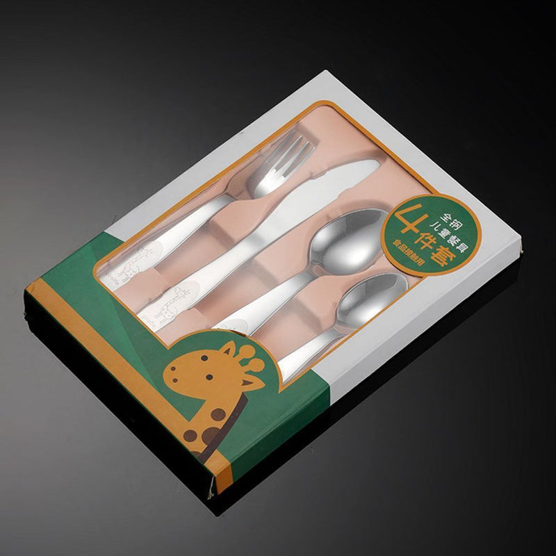 Western-style Children Tableware Spoon Fork Set Kid Cutlery Baby Flatware