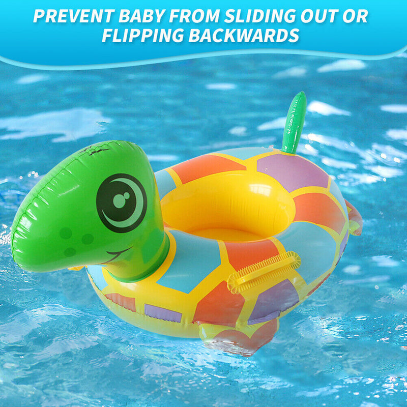 Baby Swimming Ring Seat Cute Inflatable Infant Kid Float Circle with Handle