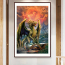 Full Round Diamond Painting Charizard DIY Handmade Room Decor Art Craft Gifts