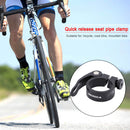 MTB Bike Road Quick Release Seat Post Clamp Saddle Tube Clip (Black 34.9mm)