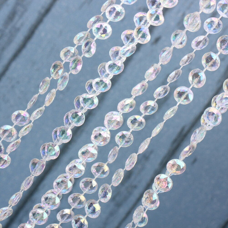 1Roll 30M Wedding Decoration Crystal Acrylic Beads Curtain DIY Garland Diamond S