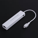 OTG 3 Port USB 2.0 HUB 10/100MB Micro USB to RJ45 LAN Adapter NIC