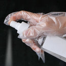 100pcs Transparent Disposable PE Sanitary Gloves for Restaurant Kitchen BBQ