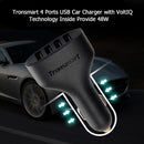 Tronsmart TS-CC4P VoltIQ Technology 48W 4 Ports USB Car Charger Black