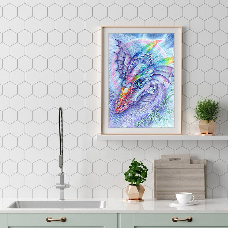 5D DIY Full Drill Diamond Painting Dragon Cross Stitch Mosaic Craft Kit Wall Art