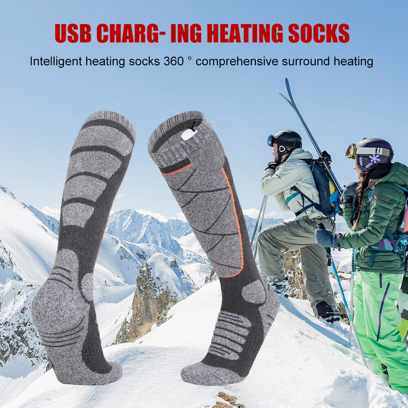 #A Electric Foot Warm Socks 3.7V Battery Foot Warmer Breathable for Fishing Camp