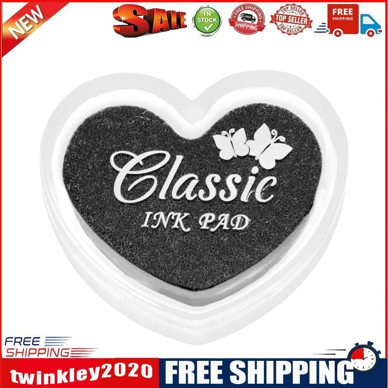 Craft Fingerprint Inkpad for DIY Scrapbooking Card Paper Decoration (Black)