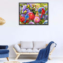 5D DIY Full Drill Round Shape Bird Flower Rhinestone Diamond Drawing Home Decor