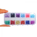2mm Assorted Manicure Glitter DIY UV Gel Acrylic Tips Nail Art Rhinestone