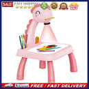 Early Learning Kids Writing Painting Board Desk LED Projector Drawing Table Toys