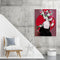 Girl with Flower Oil Paint By Number Kit DIY Frameless Drawing Picture for Ad