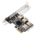 PCI-E to PCI-E Adapter PCI-Express 1x to 16 1 to 4 USB 3.0 Mining Riser Card