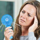 Folding Handheld Desktop Summer Cooling Fan for Travel Office Dorm (Blue)