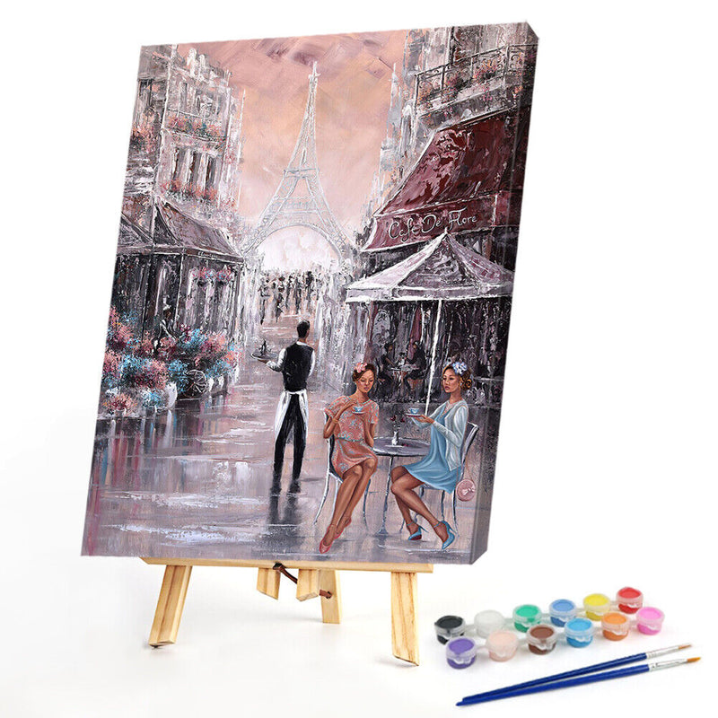 Street Girl Paint By Numbers Kit DIY Frameless Acrylic Picture On Canvas