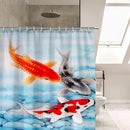 Fish Print Shower Curtains Polyester Waterproof Bathroom Home Decor 180x180