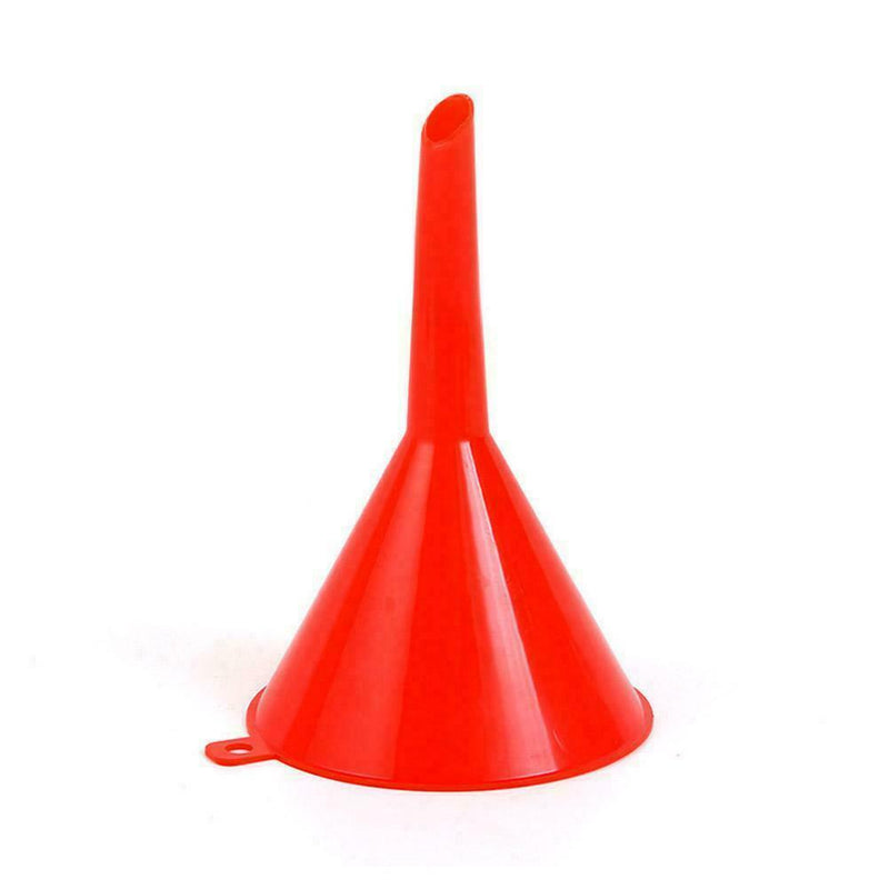 4PCS Plastic Red Different Size Funnel Set Kitchen Oil Garden Clean Fuel to D6I9
