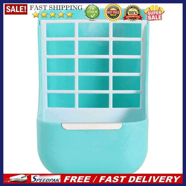 Two-In-One Plastic Rabbit Food Bowl Hay Grass Rack Small Animals Feeding Ra