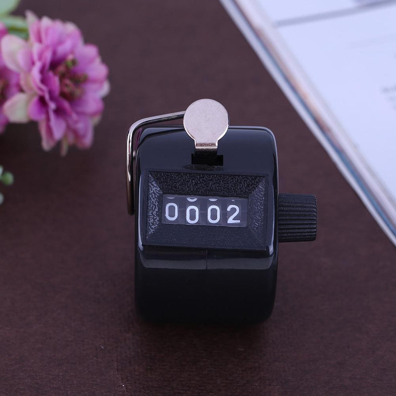 Clicker Counter 4 Digit Number Counters Plastic Shell Hand Held(Pink)