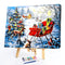 Oil Painting By Numbers Elk in Snow DIY Frameless Picture Christmas Home Decor