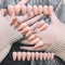 Art Beauty Luxury Crystal Ballerina Almond Ombre Ballet Nail Tip False Nails