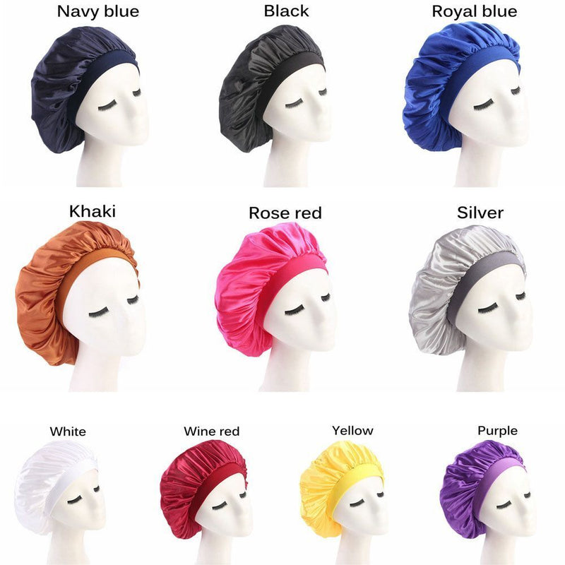 Wide Band Hair Loss Head Cover Chemo Cap Stretch Hat Bonnet Headwrap Satin