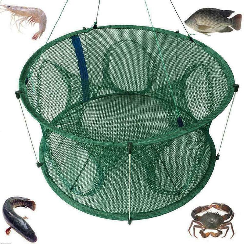 Automatic Fishing Net Folding Shrimp Cage Nylon Crab Net Trap Fish O9R8 P3J8