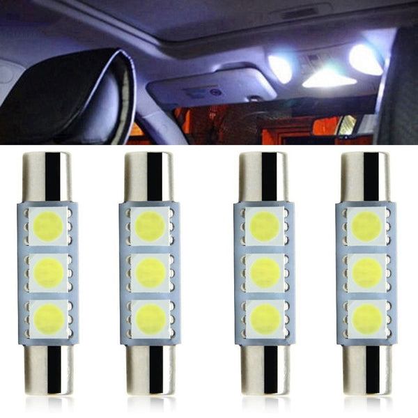 Error Canbus White C5W Festoon Light Dome Lamp Car LED Reading Bulbs For 4Pcs