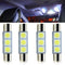 Error Canbus White C5W Festoon Light Dome Lamp Car LED Reading Bulbs For 4Pcs