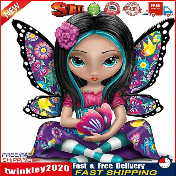 5D Diamond Painting Elf Girl Full Round Drill Mosaic Cartoon DIY (A2071) Newly