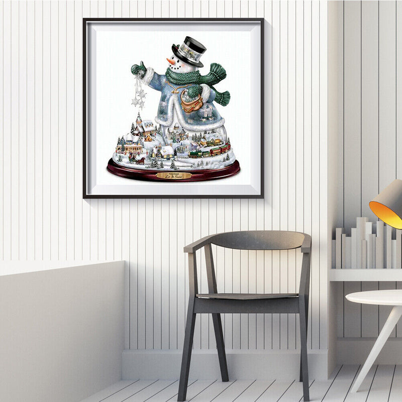 40x40cm DIY Paint By Number Kit Snowman Christmas Tree for Home Decoration Gift
