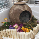 Parrot Coconut Shell Bird Nest Hamster Parakeet House with Hanging Ladder Newly