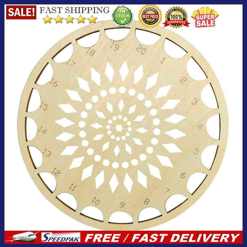 Hollow Wooden DIY Embroidered Thread Board Home Cross Stitch Needle Hoop Boar