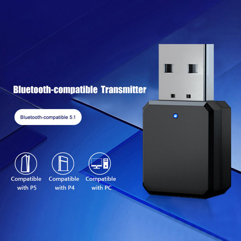 2pcs KN318 Bluetooth-compatible 5.1 USB Adapter 3.5mm Stereo Audio Receiver