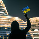 Hand Held Flags - Ukraine National Stick Flags for Parades Car Decor (12 Pack)