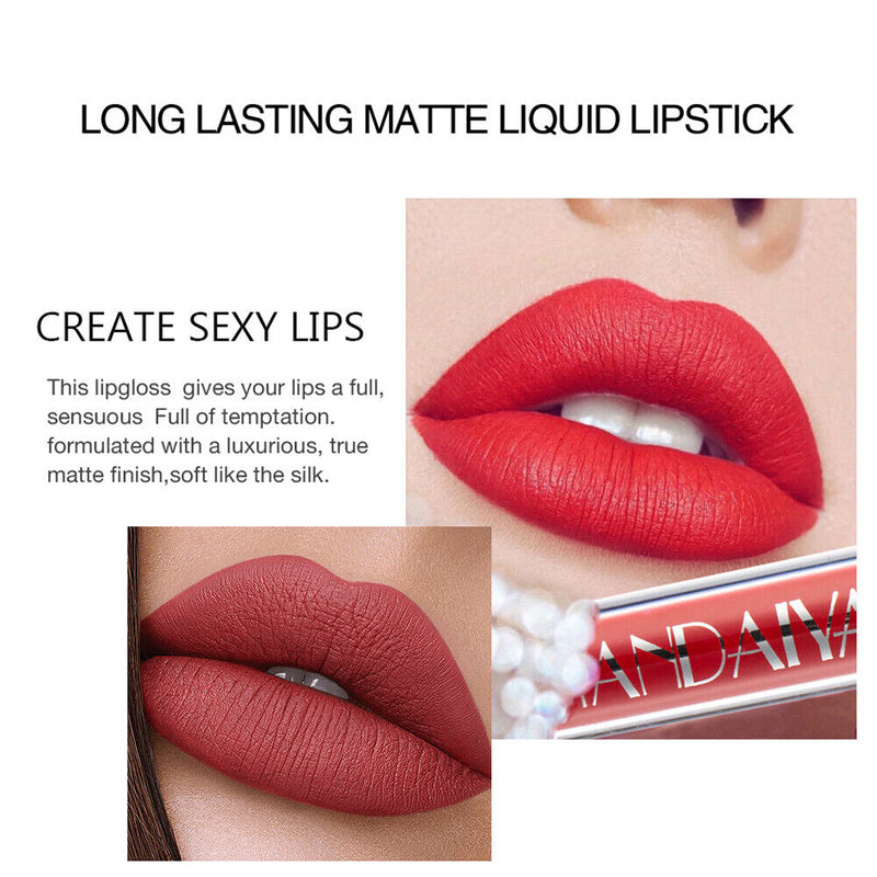 6pcs/set Mat Liquid Lipstick Waterproof Long Lasting Professional Lip Gloss