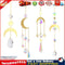 4pcs Hanging Crystal Light Catcher Metal Moon Sun Garden Wall Wind Chime Newly