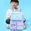 #A Rainbow Shoulder Strap Large Capacity Schoolbag College Teenage Girl Children