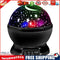 LED Rotating Night Lights Starry Sky Projection Lamp for Bedroom (Black)
