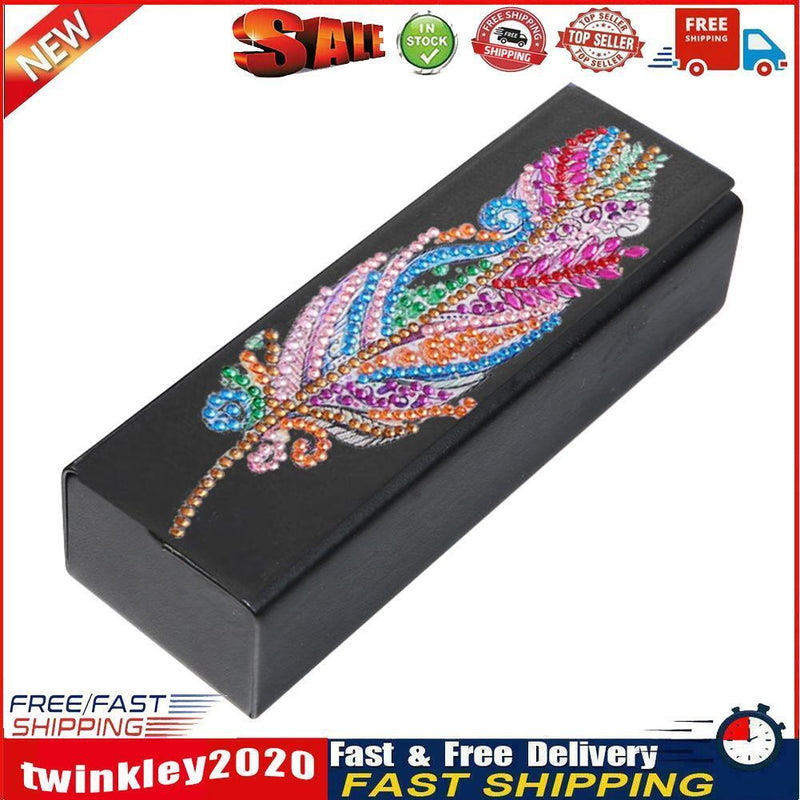 DIY Diamond Painting Leather Sunglasses Storage Box Portable Glasses Case Newly