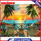 DIY 5D Diamond Painting Full Round Mosaic Sunset Handmade Picture Home Decor
