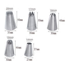 5Pcs Large Icing Piping Nozzle Russian Pastry Tips Baking Mold Cake Decor Set~