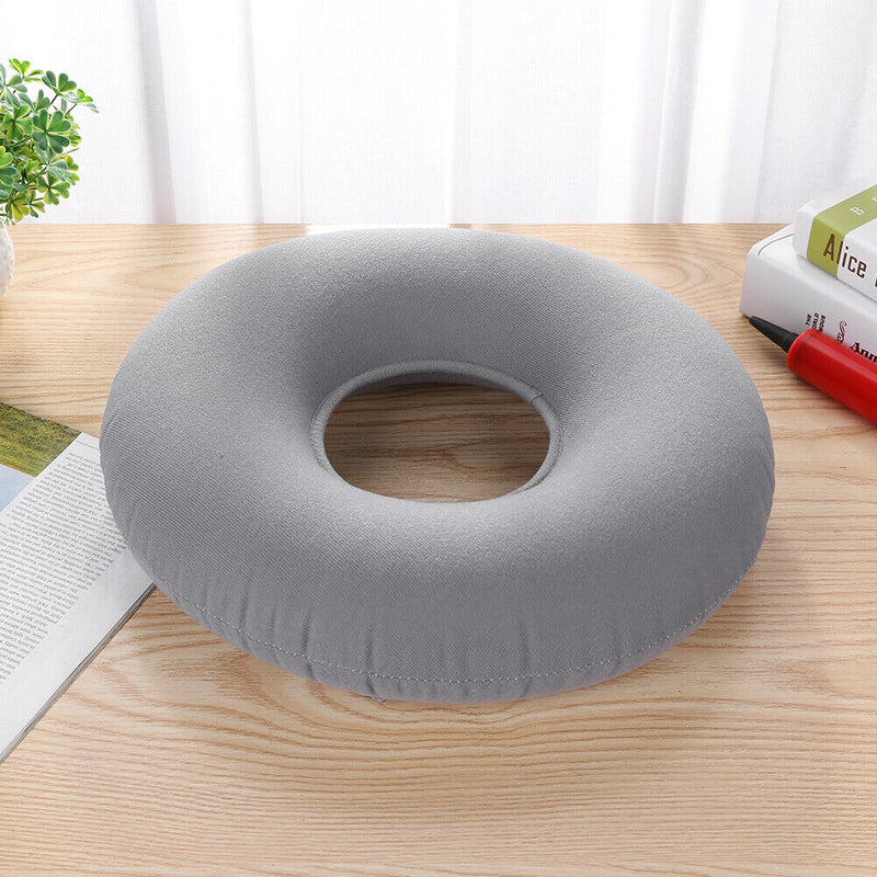 Hip Support Medical Hemorrhoid Seat Pad Inflatable Anti Bedsore (Grey) Newly