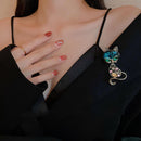 Fashion Kitten Cat Crystal Brooch Pin Women Costume Wedding Party Jewelry Gift~